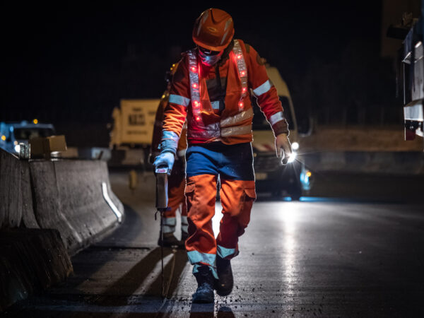 Gilet de sécurité K-Safe Orange 14 LED rouges – Image 2