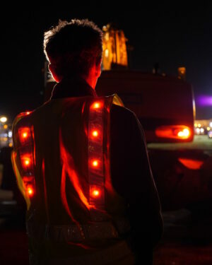 Gilet de sécurité K-Safe Orange 14 LED rouges